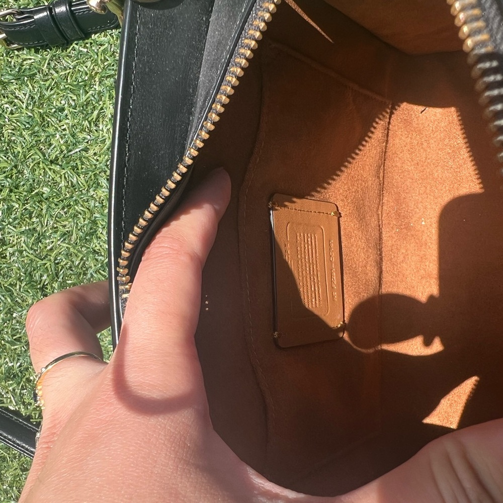 Coach Black Satchel with Gold Hardware - Picture 5 of 8